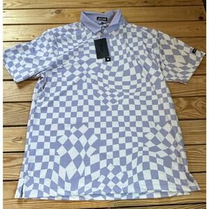 NWT $78 Bad Birdie Patterned Polo Shirt Size XL Men’s Lavender